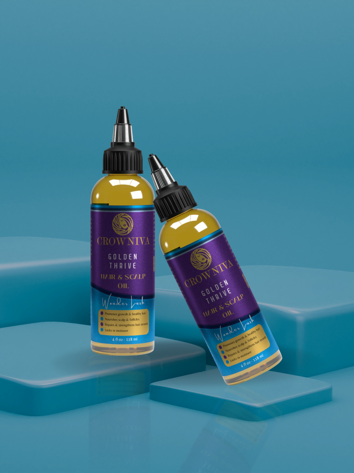 Twice as Nice Golden Thrive Hair and Scalp Oil Set of 2